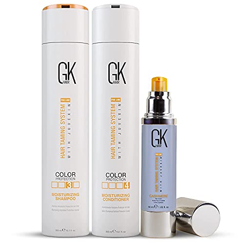 Комплекти кератиновых овлажняващи шампоани и балсами GK HAIR Global (10,1 мл /300 мл) с незаличимо кашемировым разглаживающим крем за