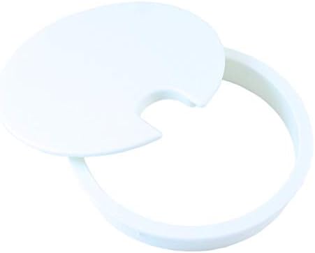 MyCableMart Бяла Кръгла Уплътнение За управление Тел с размер 4 инча със Свалящ се капак
