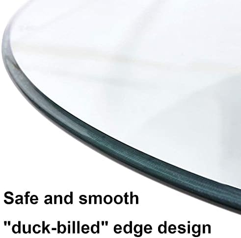 LIXFDJ Траен, Прозрачна въртяща се маса за масата за хранене – Lazy Susan от закалено стъкло– Завъртане на тавата – безшумна