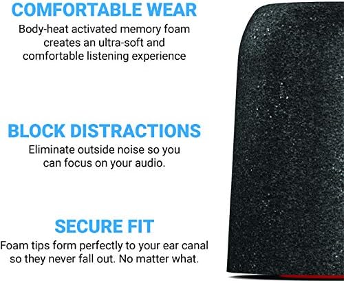 Уши от пяна с памет ефект серия Comply™ Professional за всички слушалки Shure | Среден размер, 3 чифта