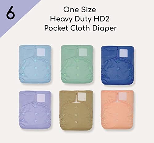 Тъканни покривала за памперси KaWaii Baby One Size Heavy Duty HD2, за Многократна употреба, Миещи, Херметически затворени за бебета с тегло