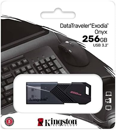 Флаш памет Kingston 256GB DataTraveler Exodia Onyx USB 3.2 (черен мат) (20 броя в пакет)