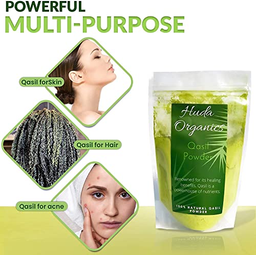 Huda Organics Qasil Powder 20 грама - Стареене сомалийская тайна за красота, естествена Многофункционална маска за дълбоко почистване