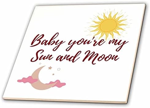 3. Изведете сладък текст с надпис Baby youre my sun and moon - Tiles (ct-363880-7)