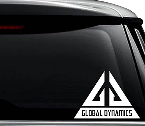 Стикер Eureka Global Dynamics Decal за използване на лаптоп, каска, кола, камион, мотор, прозорци, Броня, стена и декорация Размер - [6 инча] / [15 см] ширина / Цвят - матово бяло