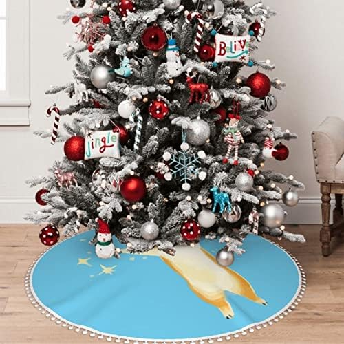Пола за Коледната елха с тапицерия pom-помераните Shiba-Ин-Забавни-Атрактивни-Куклени Празнична Коледна Украса за дома 48