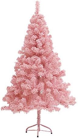 ZPEE 9,8 фута Изкуствена Коледна украса от Снежинки, Материал PVC с метална стойка, Лесно монтируемая Борова елха-Розова