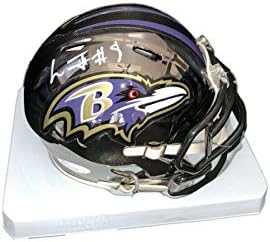 Ламар Джаксън Подписа Хром мини-Каска Балтимор Рейвънс JSA - Мини-Каски NFL с автограф