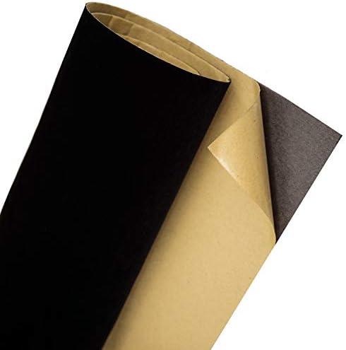 Самоклеящийся velvet флокированный подложка за кутия за бижута, тъканно филм за бродерия, 17,7 на x 118 (черен)