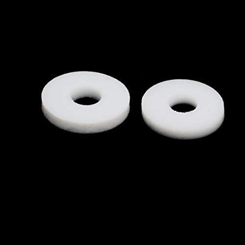X-DREE 18 mm x 6 mm x 3 mm О-пръстен от PTFE с кръгла форма, с плоска шайба Бели цветове, 30 бр. (18 мм x 6 mm x 3 mm PTFE Anillo