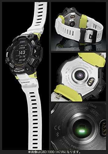 Мъжки часовник Casio G-Shock Move с GPS + пульсометром за джогинг, Кварцови часовници за слънчева батерия с каишка от смола, Червени, (модел: GBD-H1000-4)