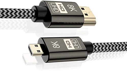 Cablecc Micro HDMI към HDMI 2.1 Ultra-HD UHD 8K 60hz 4K 120hz Кабел 48Gbs HDMI Кабел за Камера на Таблета 1,5 М