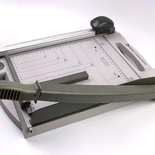 Персонален Тример за хартия с формат А4, Мултифункционален Нож за хартия, Гилотина Нож, Нож за снимки, Нож за фолио за мобилен телефон (Цвят: сив, размер: Един размер)