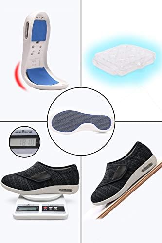 Grigobu Дамски Диабет и обувки за жените, Ежедневно Пешеходната обувки с регулируем велкро, Широка Лека обувки за възрастни хора с Подути