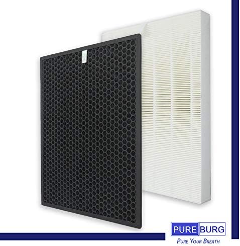 Комплект сменяеми HEPA-филтри PUREBURG, съвместим с воздухоочистителями Sharp FP-N60CX/FP-P40CX, номер FZ-C46DFU, FZ-R45HFU, FZ-N60HFU