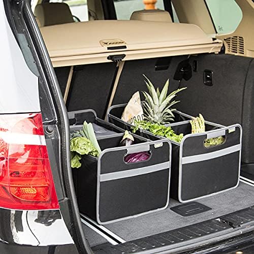meori Голям Органайзер за продуктите в Багажника Сгъваема Midnight Magenta За Съхранение на Автомобила SUV 2 Отделения