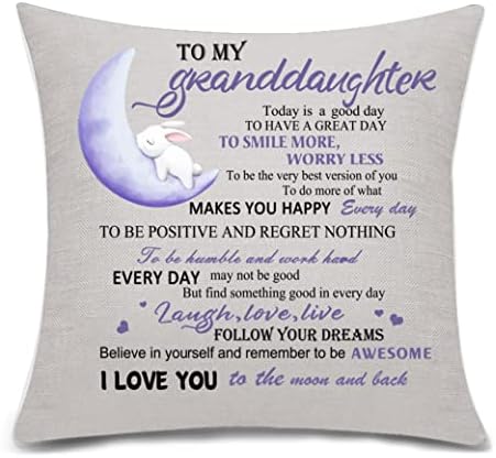 ДАНКХРА Калъфка за внучки, Калъфка за възглавница, Подаръци Внучка от баби, Дядовци, Подаръци за Деня на благодарността, Подаръци за рожден