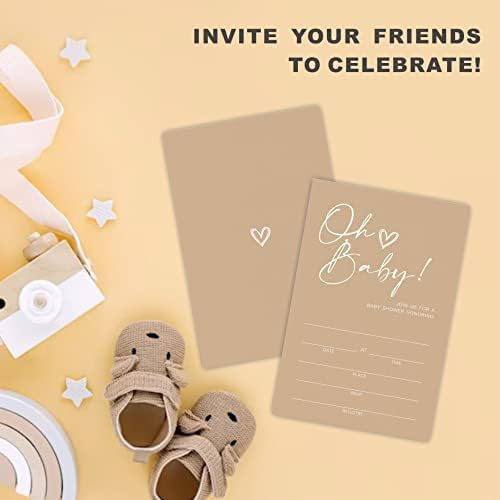 БОЖЕ, О, Скъпи! Покани за парти в чест на раждането на детето, 25 безплатни картички в селски стил с конвертами, двустранните покани за момчета