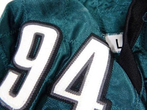 2011 Филаделфия Игълс Дерек Ландри #94 Използвана в играта Зелената риза 48 75 - Използваните в играта тениски NFL без подпис