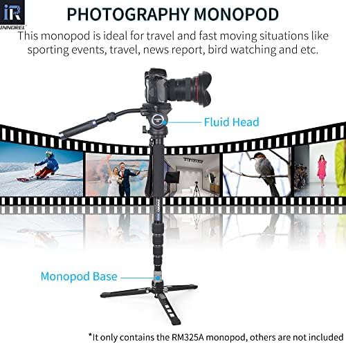 INNOREL RM325A Монопод За камера от Професионален Преносим 5-Секционни Компактен Пътен Монопод От Алуминиева Сплав за Canon, Nikon, Sony