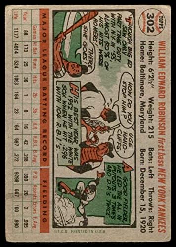 1956 Topps 302 Еди Робинсън Ню Йорк Янкис (бейзболна картичка) ДОБРИ Янкис