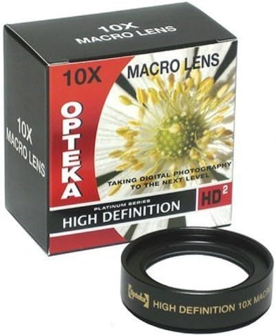 Професионален обектив за макро Opteka 62mm 10x HD2 за цифрови фотоапарати