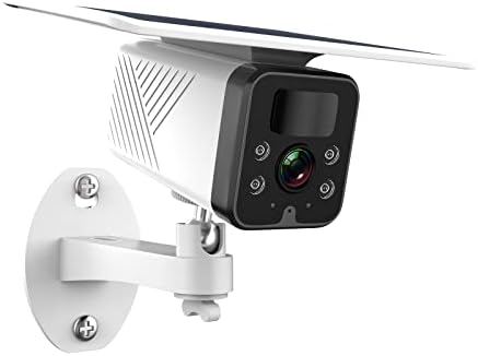 Безжична Слънчева Камера за Сигурност, Градинска WiFi-камера за наблюдение 2K с прожектором, Без кабели, IP67, Аларма, детекция на
