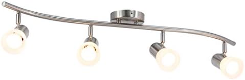 Дорожечное осветление XiNBEi Lighting, 4-Те Светлинна S-Образна Светлинна лента със Стъкло, Модерен Кухненски Тавана лампа от Полиран