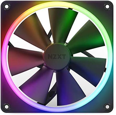 Комплект за вертикален монтаж на графичния процесор NZXT и фенове F140 RGB - RF-R14SF-B1 - Разширена настройка осветление RGB - Тихо охлаждане