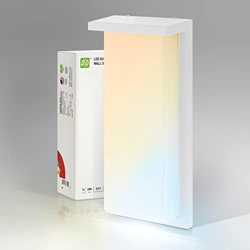 Лампа за външен стенен монтаж ASD LED - Съвременно стенни аплици от полиран никел с възможност за регулиране на 3000K 4000K