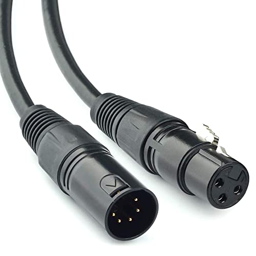 Аудио кабел Eonvic 3 Pin XLR Female-5 Pin XLR Male аудио кабел за микрофон DMX DMX512 Сценичното осветление Отточна тръба на шарнирна връзка, на 1,5 м