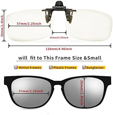 Очила за четене eyeoomu, Клипове-увеличители за очила с панти капак, блокиране на синя светлина, ультралегкие Очила за Жени и Мъже (прозрачни, 1,5 x)