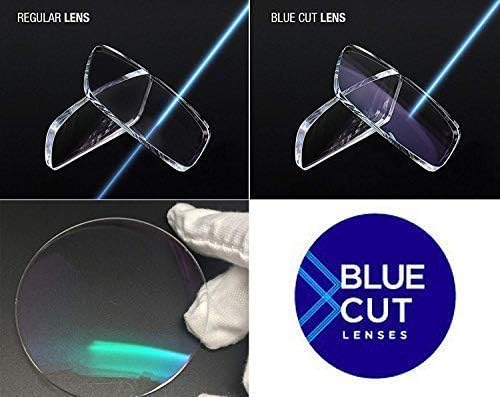 Очила Opticalskart Bluecut (очила с храненето) за защита на очите от компютър, лаптоп, мобилни устройства, Произведени в Индия (цвят може да се различава) (мощност на лещи мину?