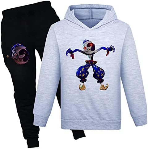 Hoertu/ Детски Удобен Спортен костюм, Пуловер Fnaf, Hoody с качулка и Панталони, Комплект дрехи, Ежедневни Hoody с дълъг ръкав