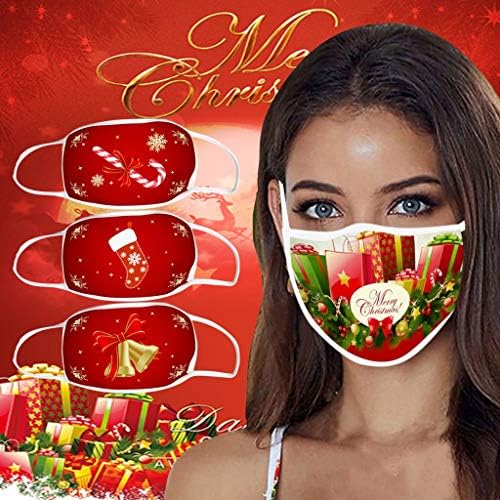 Zewuai / Нови Маски за лице с 3D Коледа принтом Cool Mouth C-over, да Пере и Кърпи за Многократна употреба за лице-Доставка от САЩ