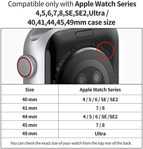 Защитен калъф Sinjimoru с пълно покритие за Apple Watch, Твърд Калъф 9H за Apple Watch Ultra/SE2/8/7/6/5/4/ Защитно фолио SE с пълно покритие