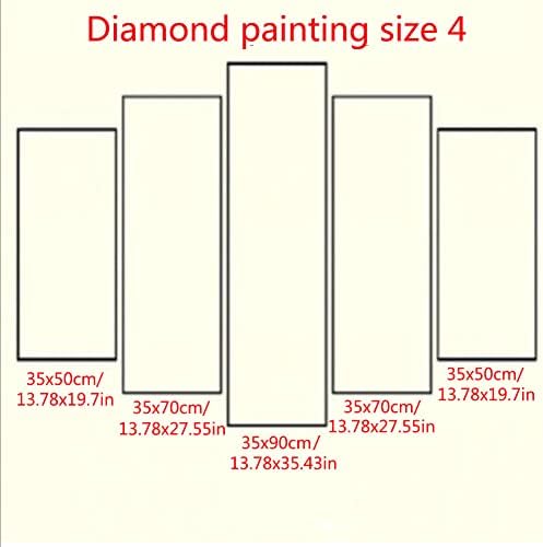 Комплекти за рисуване с диаманти САМ 5D за възрастни, 5 комплекта/бр, Диамантена Бродерия, Пълна Тренировка, Кристали и Бродерия