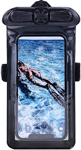 Калъф за телефон Vaxson Черно, Съвместим с водоустойчив калъф vivo Y33s 5G Dry Bag [Без защитно фолио за екрана]