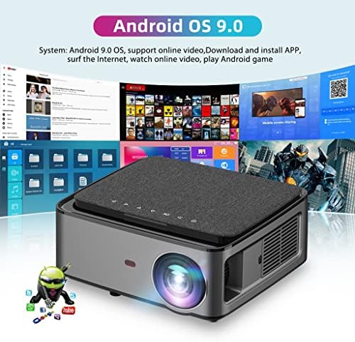 CLGZS Ga828 на цял екран за проектор 1920x 1080p Projetor Android 9,0 Видеобумерный led 3D домашно кино (цвят: многоэкранная версия)