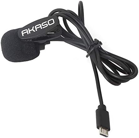 Само за екшън камери AKASO с външен микрофон EK7000/ EK7000 Pro/Brave 4/ Brave 4 Pro/ V50X/ Brave 7 LE (порт Micro USB)