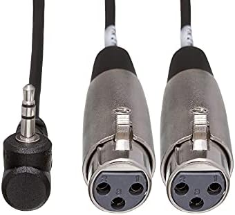 Hosa CYX-401F Двоен кабел за микрофон XLR3F с прав ъгъл 3.5 мм TRS - 1 фут