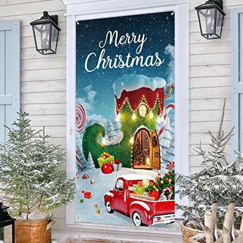Коледна Украса DAZONGE На открито / На закрито, Големи Бижута за врата капаци весела Коледа, Коледен Банер на вратата на Зимната Страна на