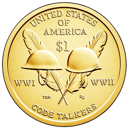 P Позиция B BU Code Talkers Избор на долара индианци Сакагавеи Необращенный монетен двор на САЩ