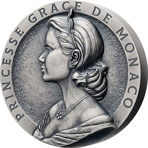 2022 DE Модерна Възпоменателна монета PowerCoin Princesse Grace De Monaco 40-годишнината на 1 Кг Сребърна монета с тегло на 10 000 франка гвинейского Гнфа 2022 Под стари времена