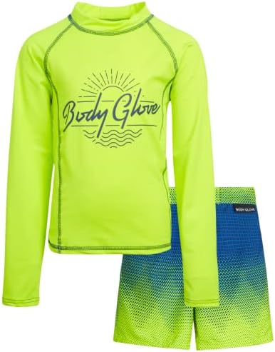 Комплект за предпазване от обриви на момчетата ръкавици за тяло – Купальная риза UPF 50 + и Бански за плуване – Комплект за момчета (4-12)