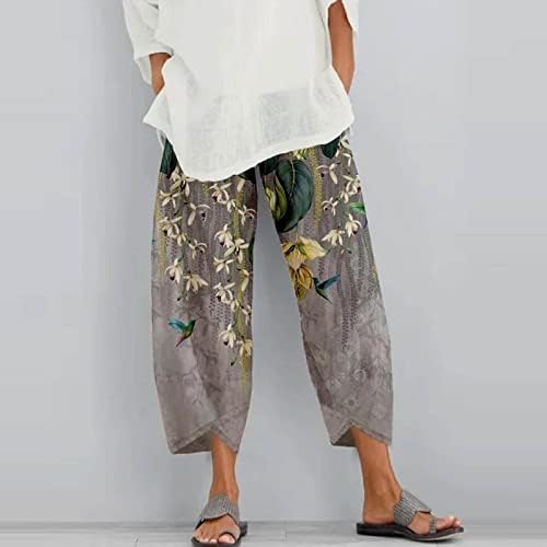Дамски спортни панталони-капри HonpraD, ежедневни летни удобни работни панталони, дамски модни улични тънки панталони с принтом