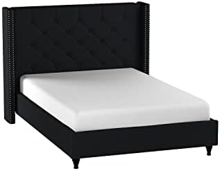 Легло в платформата с ленена тапицерия Home Life - Легло на платформа от плат с таблата с височина 51 сантиметър - Здрава