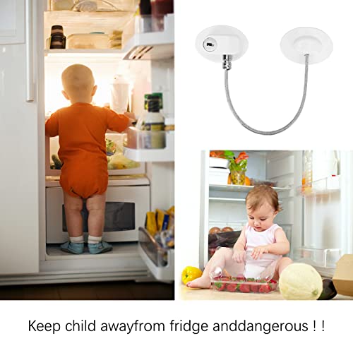 Fyi, Заключване за хладилник (2 бр), Заключване за хладилник с ключовете и трайно лепило, Брави за хладилници за деца, Брави за