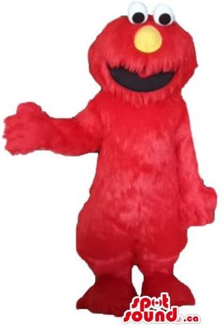 Талисман Костюм Мультяшного Характер SPOTSOUND Сезам Streem red Monster от САЩ