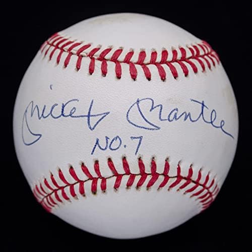Бейзболна Горна Палуба UDA Мики Mantle №7 с автограф OAL е Сертифицирана - Бейзболни топки с автографи